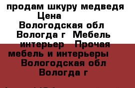 продам шкуру медведя › Цена ­ 18 000 - Вологодская обл., Вологда г. Мебель, интерьер » Прочая мебель и интерьеры   . Вологодская обл.,Вологда г.